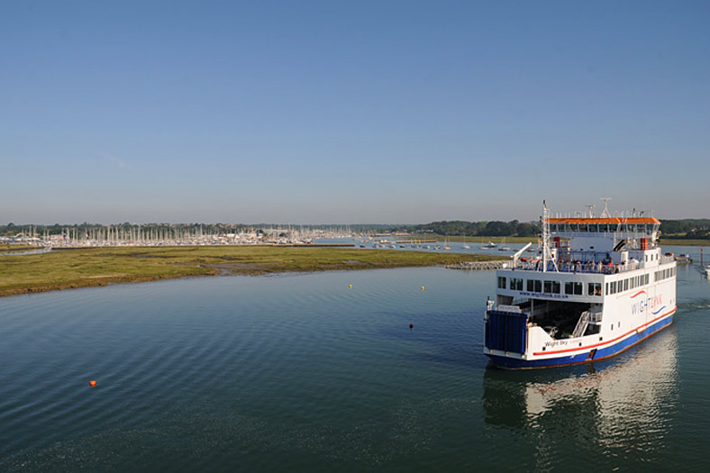 Wightlink ferry coming into Lymington